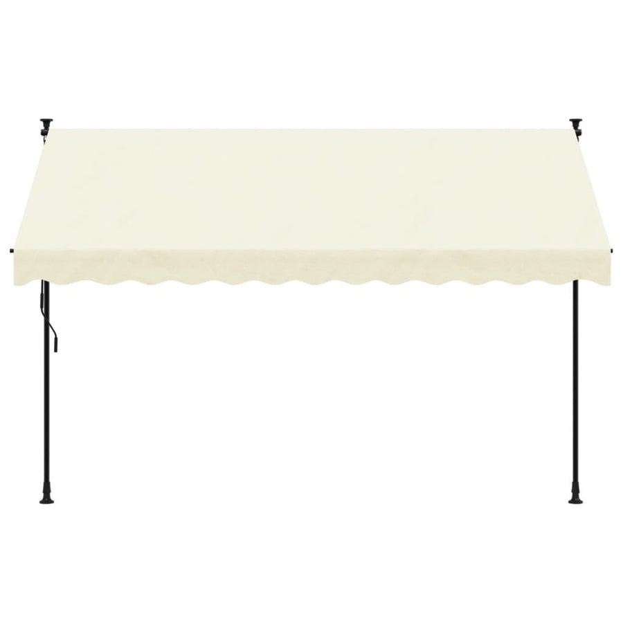 Luifel uittrekbaar 300x150 cm stof en staal crèmekleurig