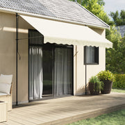 Luifel uittrekbaar 300x150 cm crèmekleurig