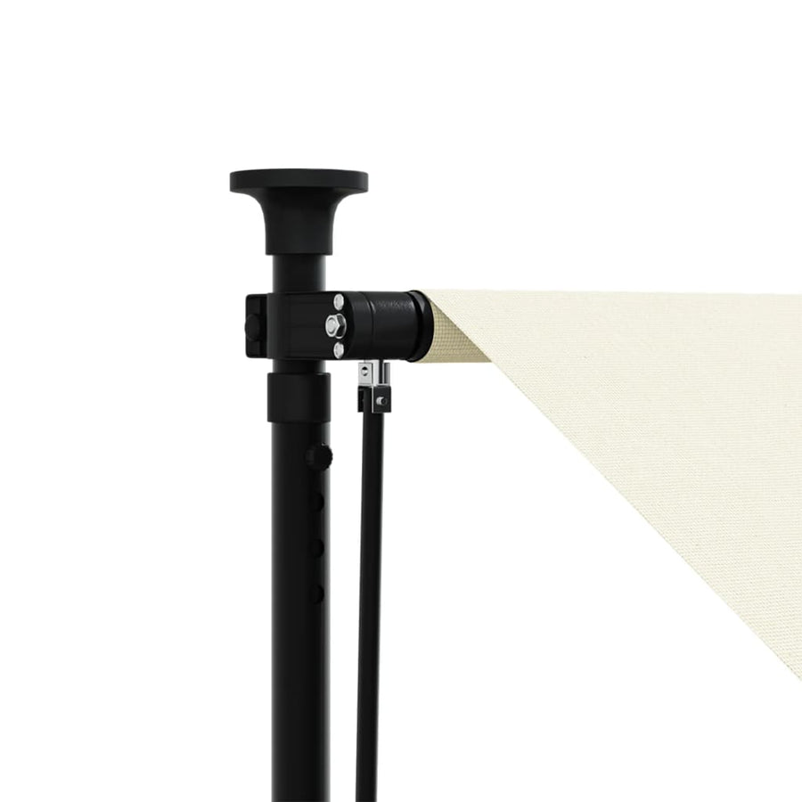 Luifel Uittrekbaar Stof En Staal Kleurig 400 x 150 cm Crème