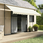 Luifel uittrekbaar 400x150 cm crème