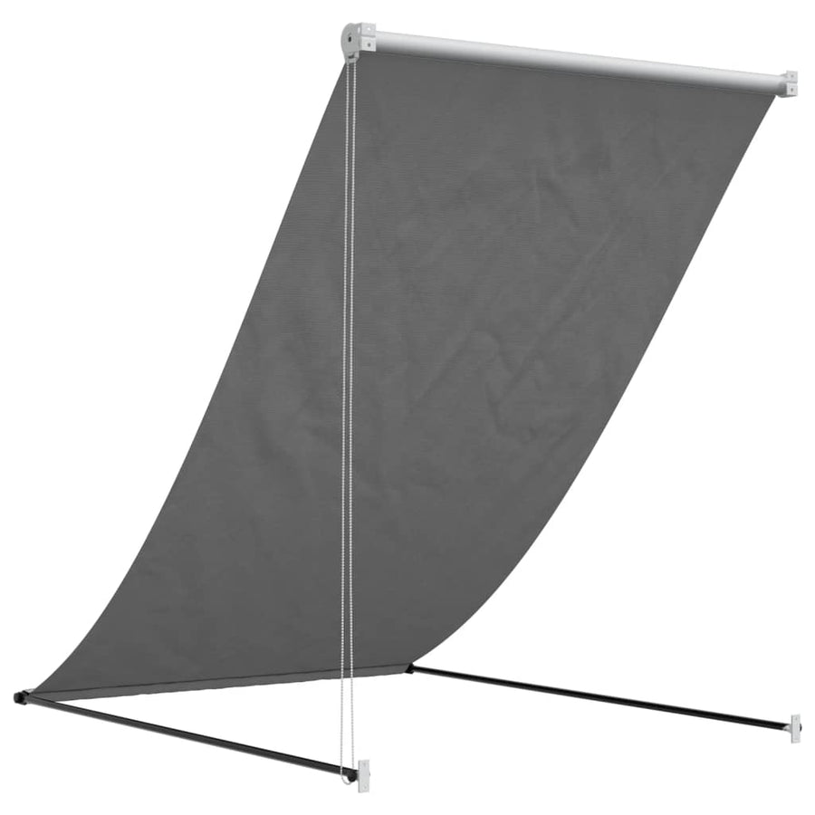 Luifel Uittrekbaar 150X150 Cm Stof En Staal Antracietkleurig