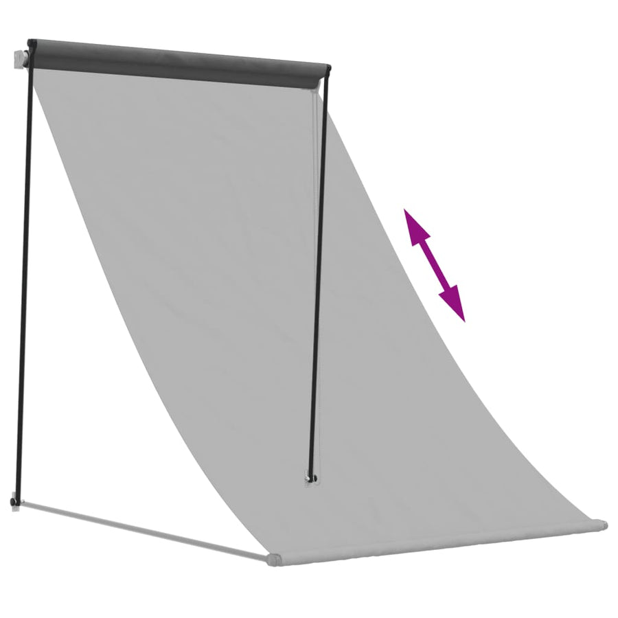 Luifel Uittrekbaar 150X150 Cm Stof En Staal Antracietkleurig