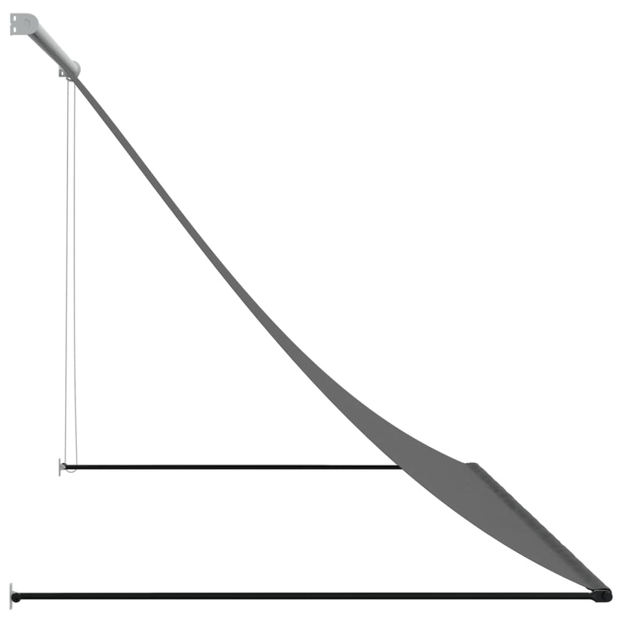 Luifel Uittrekbaar 250X150 Cm Stof En Staal Antracietkleurig