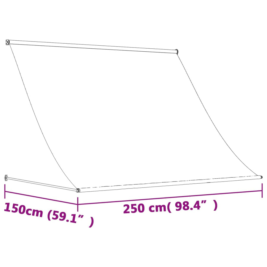 Luifel Uittrekbaar 250X150 Cm Stof En Staal Antracietkleurig