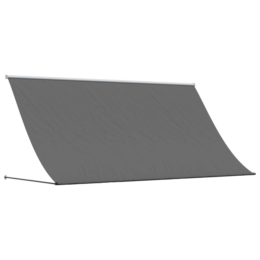 Luifel Uittrekbaar 300X150 Cm Stof En Staal Antracietkleurig Lichtgrijs