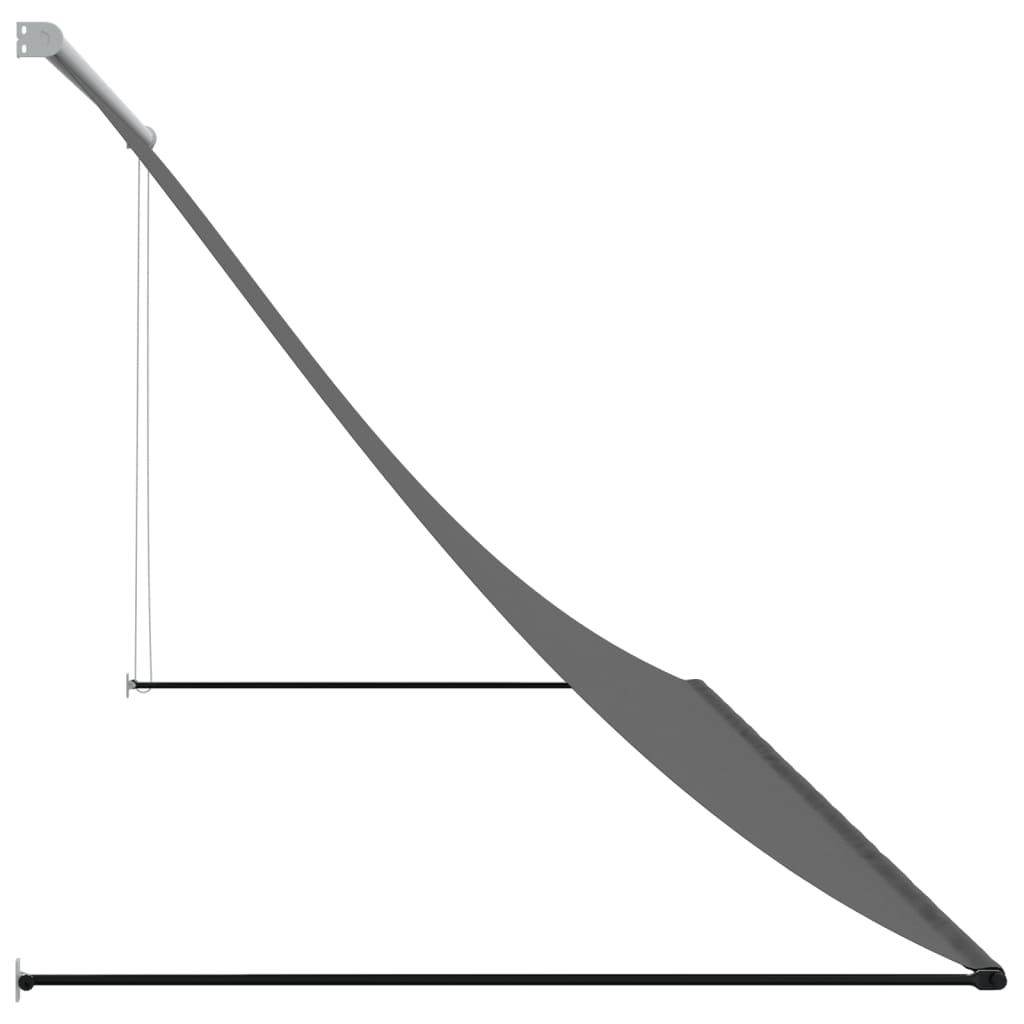 Luifel Uittrekbaar 300X150 Cm Stof En Staal Antracietkleurig Lichtgrijs