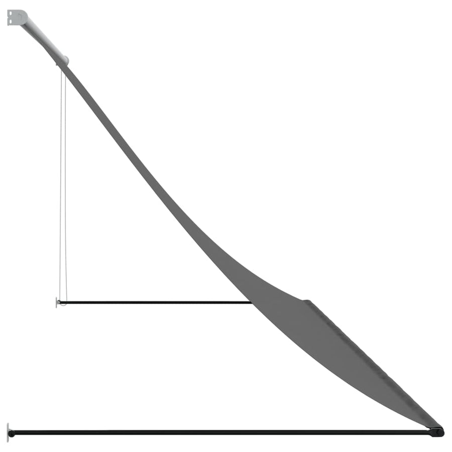 Luifel Uittrekbaar 300X150 Cm Stof En Staal Antracietkleurig Lichtgrijs