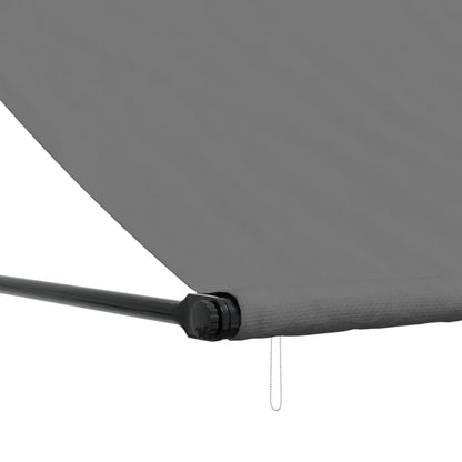Luifel Uittrekbaar 300X150 Cm Stof En Staal Antracietkleurig Lichtgrijs