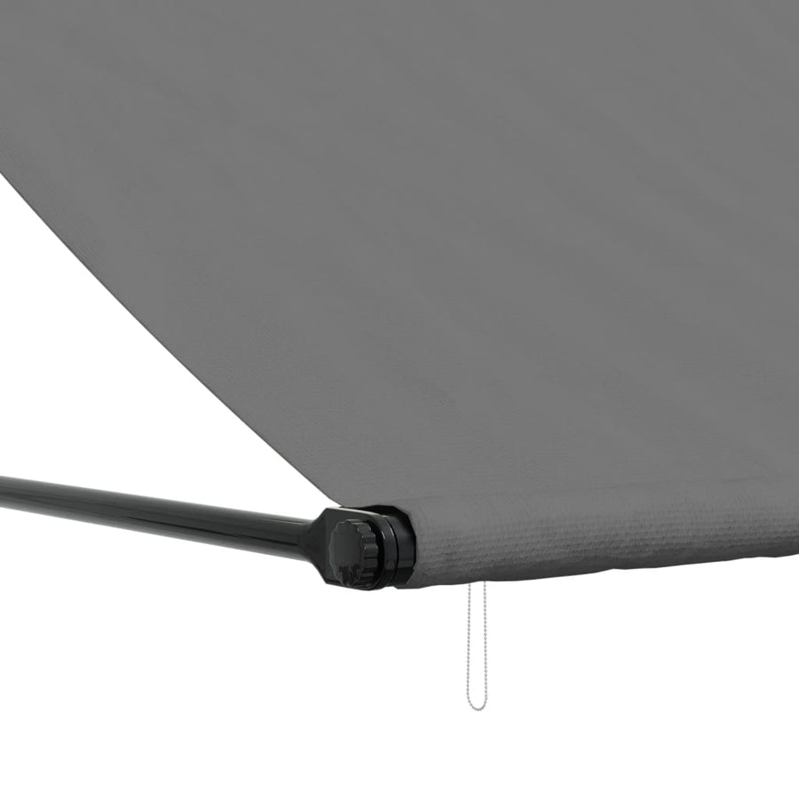 Luifel Uittrekbaar 300X150 Cm Stof En Staal Antracietkleurig Lichtgrijs