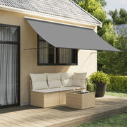 Luifel uittrekbaar 300x150 cm antraciet