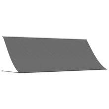 Luifel Uittrekbaar 350X150 Cm Stof En Staal Antracietkleurig Donkerbruin