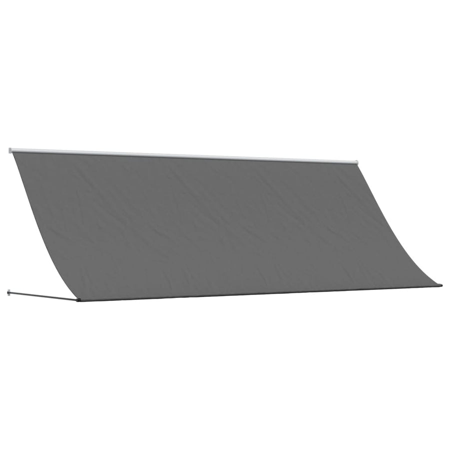 Luifel Uittrekbaar 350X150 Cm Stof En Staal Antracietkleurig Donkerbruin