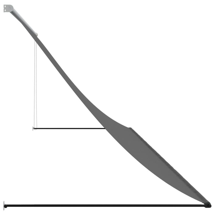 Luifel Uittrekbaar 350X150 Cm Stof En Staal Antracietkleurig Donkerbruin
