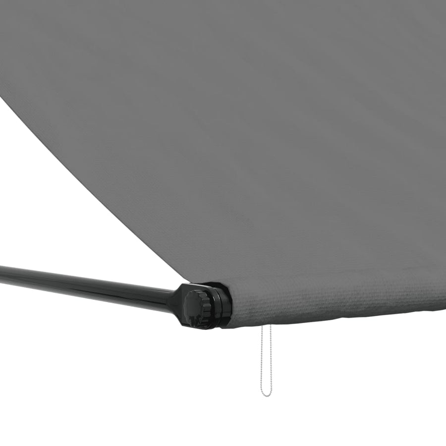 Luifel Uittrekbaar 350X150 Cm Stof En Staal Antracietkleurig Donkerbruin
