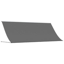 Luifel Uittrekbaar 400X150 Cm Stof En Staal Antracietkleurig Lichtgrijs