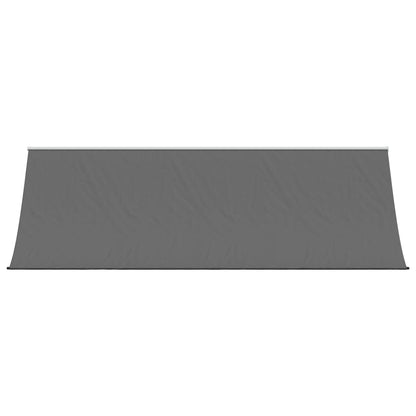 Luifel Uittrekbaar 400X150 Cm Stof En Staal Antracietkleurig Lichtgrijs