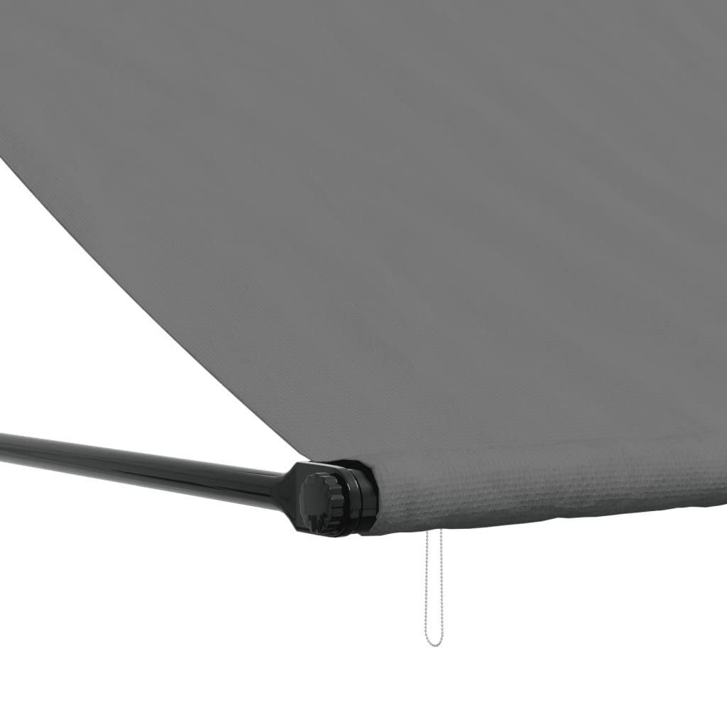 Luifel Uittrekbaar 400X150 Cm Stof En Staal Antracietkleurig Lichtgrijs