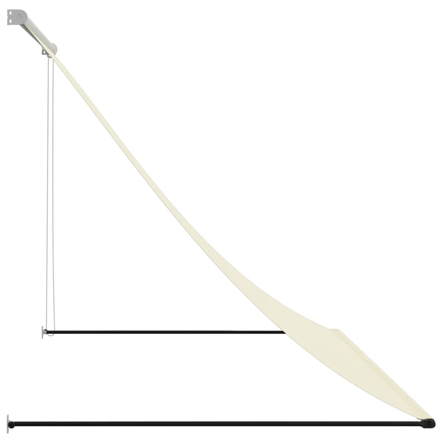Luifel uittrekbaar 200x150 cm stof en staal crèmekleurig