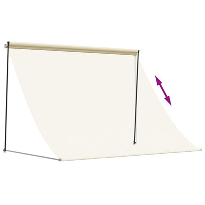 Luifel uittrekbaar 200x150 cm stof en staal crèmekleurig