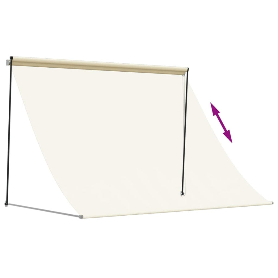 Luifel uittrekbaar 200x150 cm stof en staal crèmekleurig