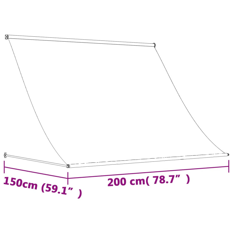 Luifel uittrekbaar 200x150 cm stof en staal crèmekleurig