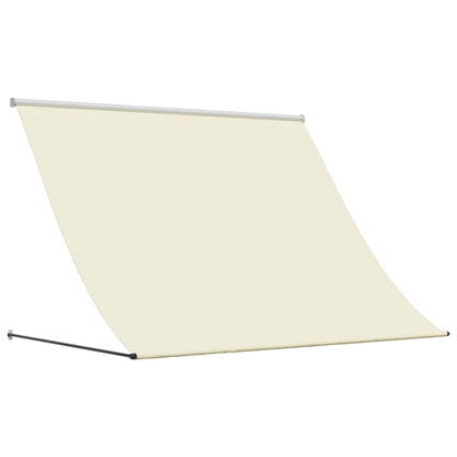 Luifel Uittrekbaar 250X150 Cm Stof En Staal Crèmekleurig Donkerbruin