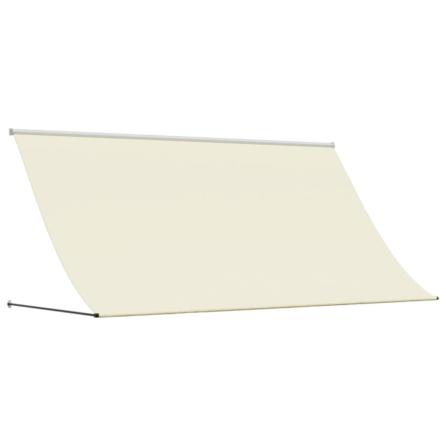 Luifel Uittrekbaar 300X150 Cm Stof En Staal Crèmekleurig Lichtgrijs