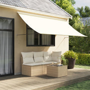 Luifel uittrekbaar 300x150 cm crèmekleurig