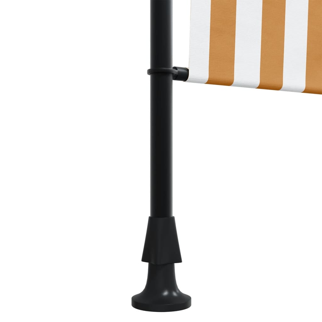 Rolgordijn voor buiten 100x270 cm stof en staal oranje en wit