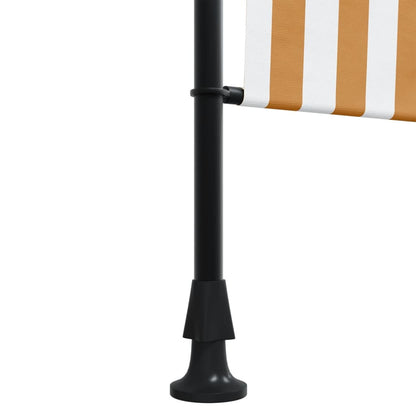 Rolgordijn voor buiten 100x270 cm stof en staal oranje en wit