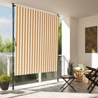 Rolgordijn buiten 150x270 cm stof staal oranje wit
