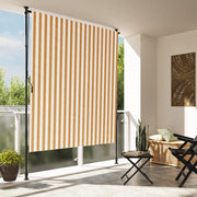 Rolgordijn buiten 150x270 cm stof staal oranje wit