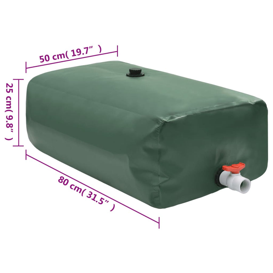 Watertank met kraan opvouwbaar 100 L PVC