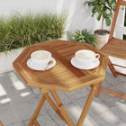 Octagonal tabletop 50x50x2.5 cm solid teak