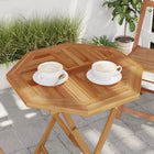 Tabletop octagonal 60x60x2.5 cm solid teak wood