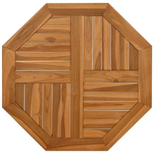 Tafelblad achthoekig 70x70x2,5 cm massief teakhout