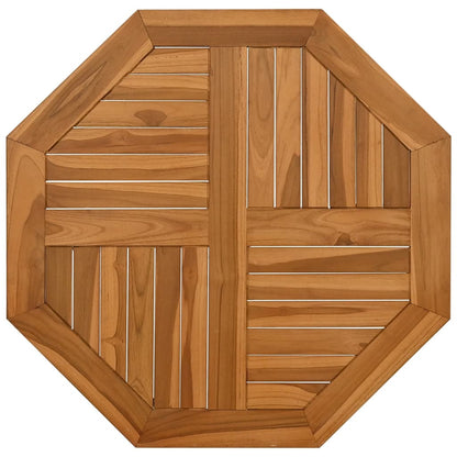 Tafelblad achthoekig 70x70x2,5 cm massief teakhout