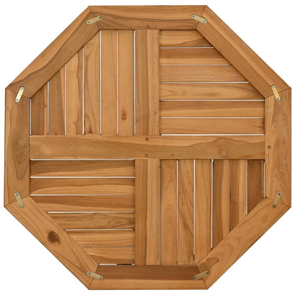 Tafelblad achthoekig 70x70x2,5 cm massief teakhout