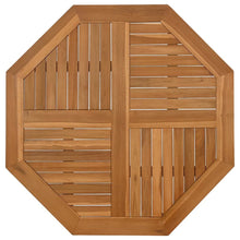 Tafelblad achthoekig 90x90x2,5 cm massief teakhout