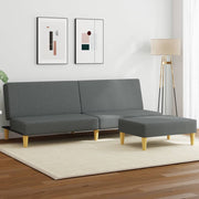 Slaapbank 2-zits 224x84.5x70 cm fluweel donkergrijs