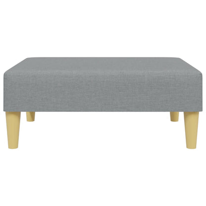 Slaapbank 2-zits met kussens en voetenbank stof dlichtgrijs