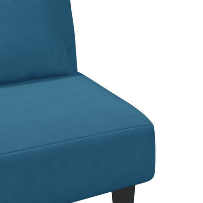 2-delige Loungeset met kussens fluweel blauw