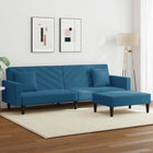 2-delige Loungeset met kussens fluweel blauw