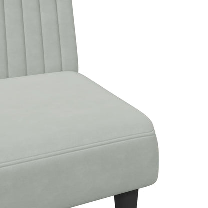 2-Delige Loungeset Fluweel Lichtgrijs