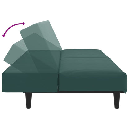 2-Delige Loungeset Fluweel Donkergroen