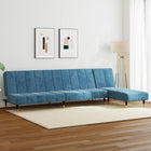 2-delige Loungeset fluweel blauw