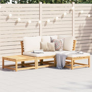 Loungeset 4-delig massief acaciahout