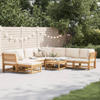 9-piece Lounge Set with Cushions Solid Acacia Wood