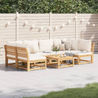 7-piece Lounge Set with Cushions Solid Acacia Wood