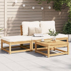 4-piece Lounge Set with Cushions Solid Acacia Wood